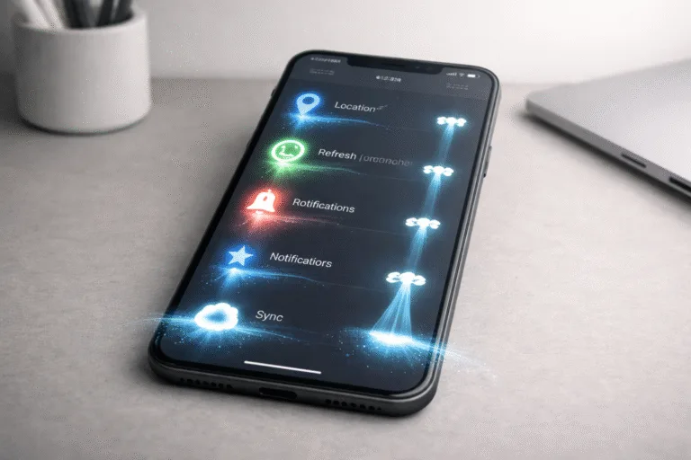smartphone settings draining performance in background